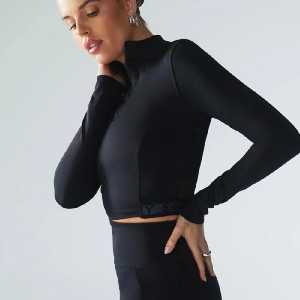 NWT Savage X Fenty black Cropped Half-zip top 3X - Picture 3 of 10
